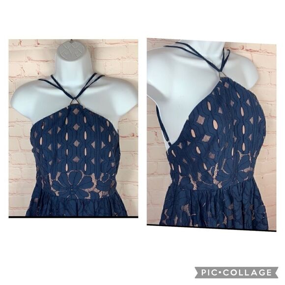 StyleStalker lace sleeveless halter mini dress/ skater dress - Picture 7 of 16